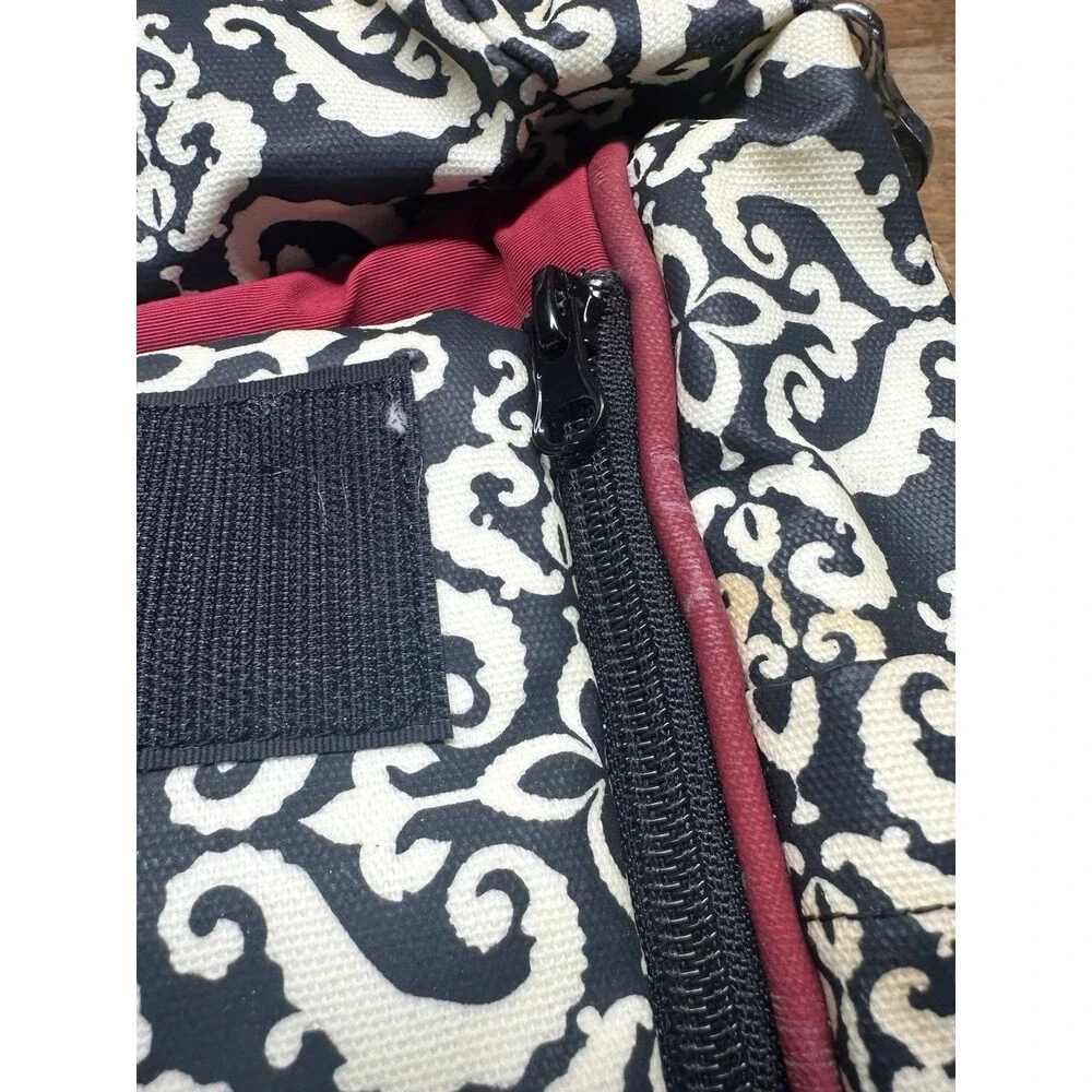 PETUNIA Pickle BOTTOM Diaper Bag Boxy Backpack LUXURY Frolicking in Fez Black